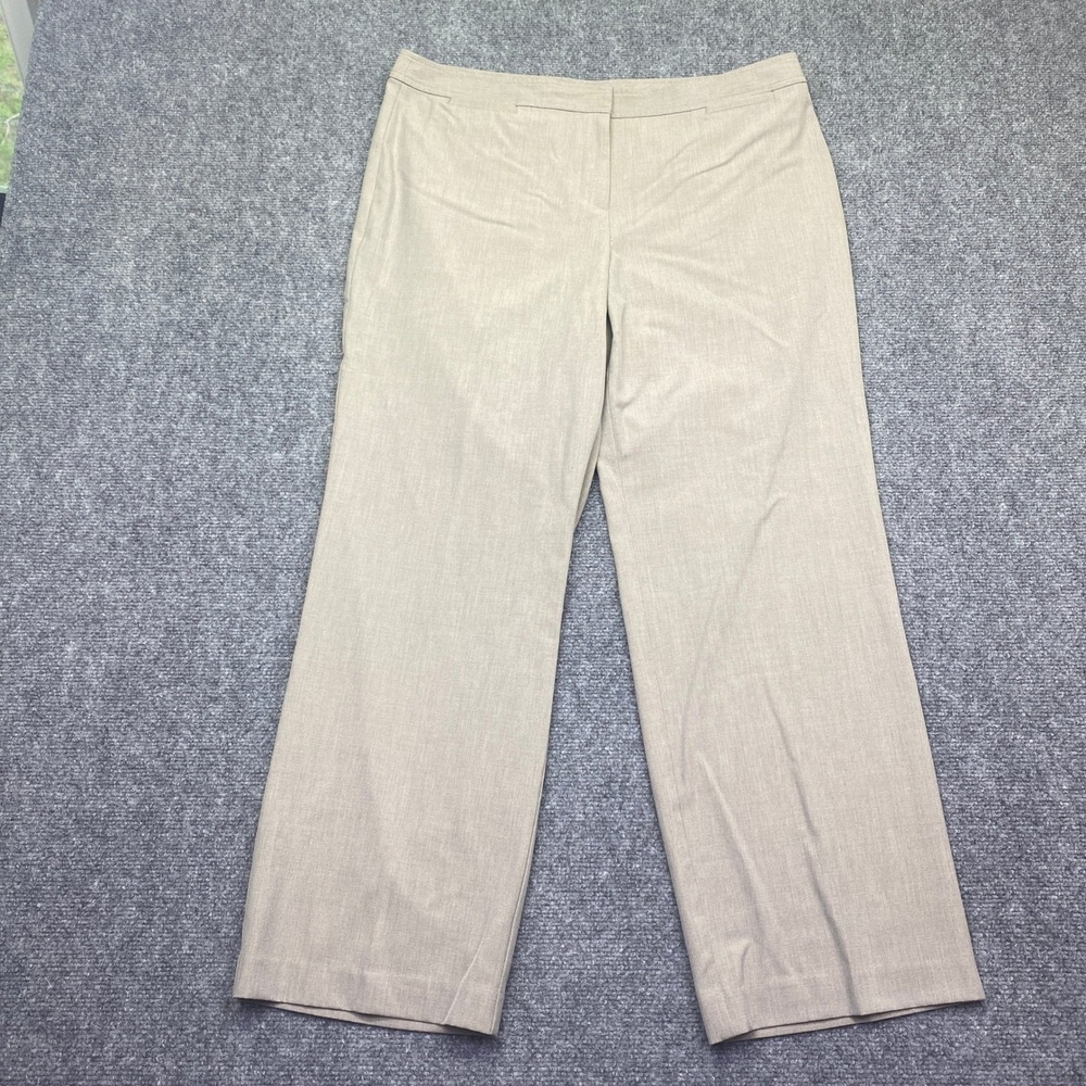 J. Jill Stretch Trousers Womens 14 Petite Beige Tan Straight Leg Work Pants